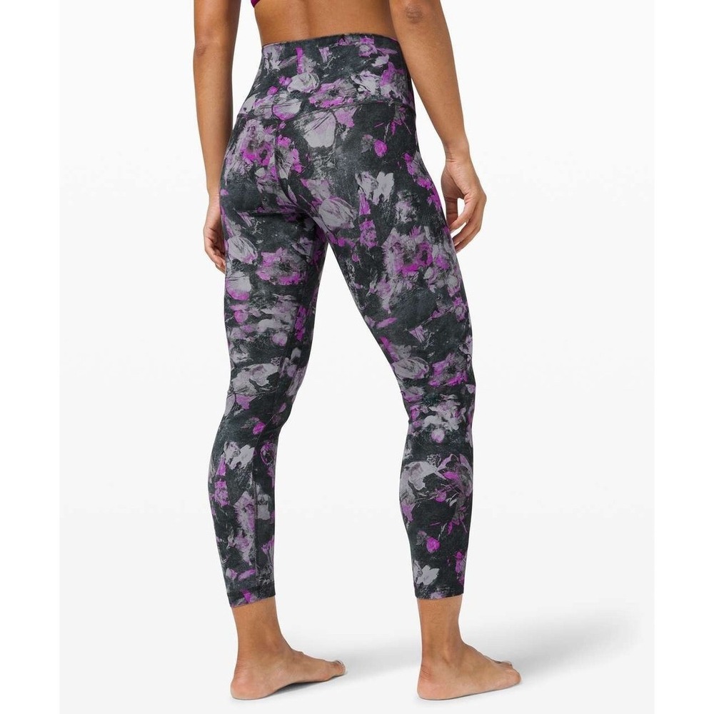 Lululemon Align Pant II 25" Inseam Floral Shift Multi Size 4 Purple Grey j.